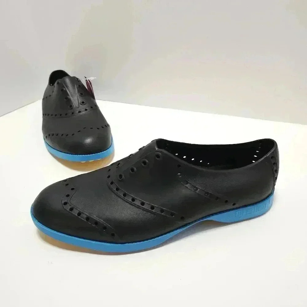 Biion Womens Golf Shoes Size 6 Eva The Oxford Black Blue NEW Spikeless